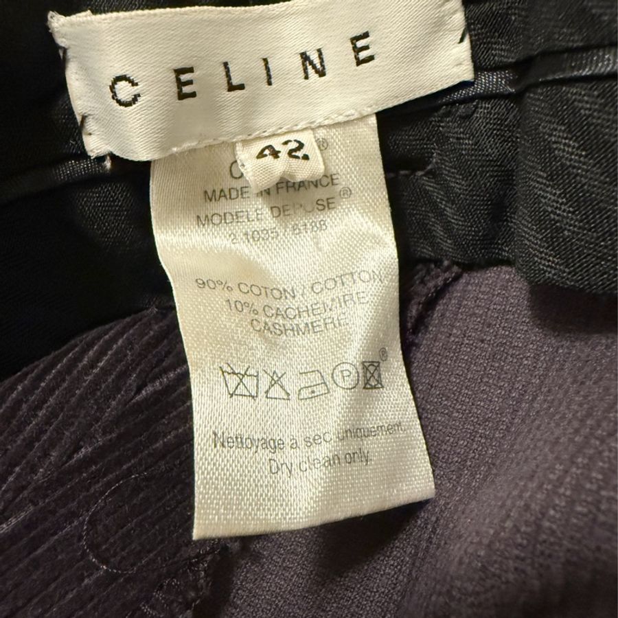 🍒CELINE 條絨硬版顯瘦長褲 size:42/2F241207-1-7