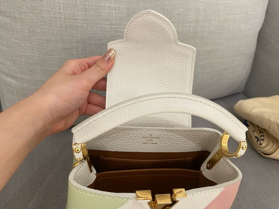 LV Capucines mini 冰淇淋色-4