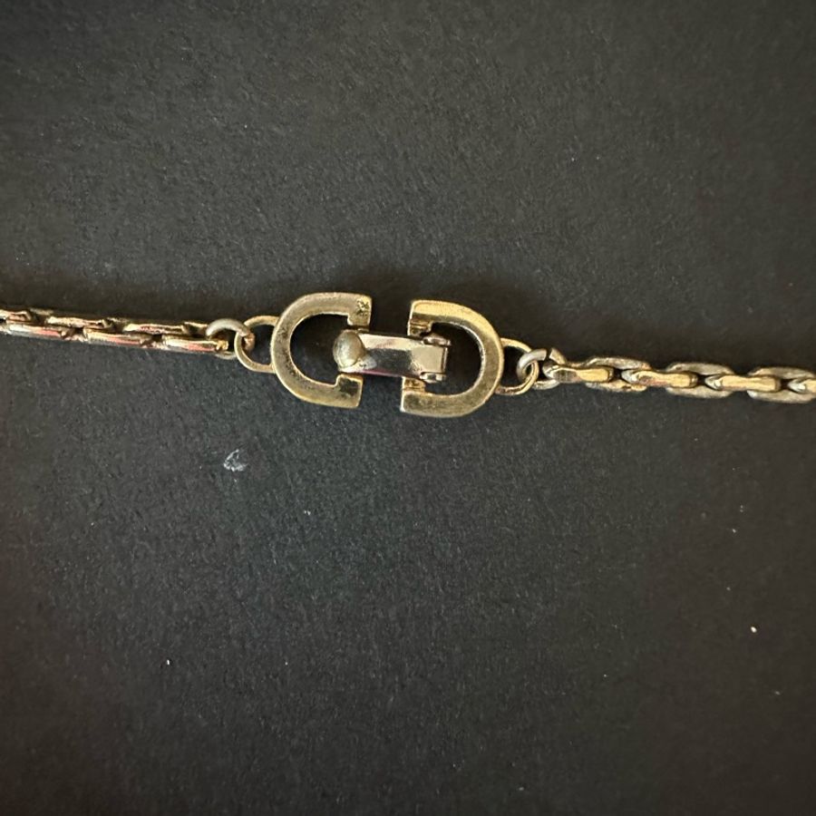Christian Dior 罕有vintage 萬字夾吊墜頸鏈-2