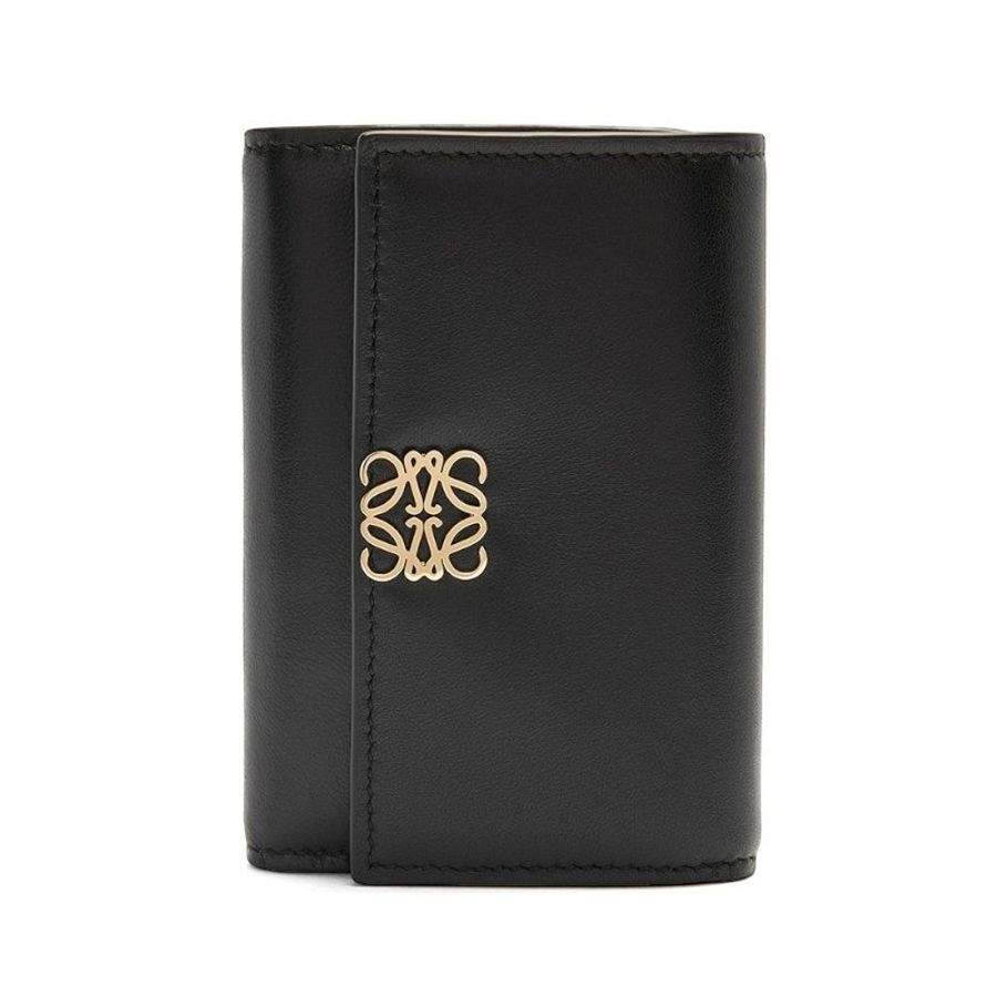 🎁母親節特價🎁Loewe Puffer Anagram 亮面納帕小牛皮錢包短夾 黑色《當季專櫃正售★全新商品 》-6