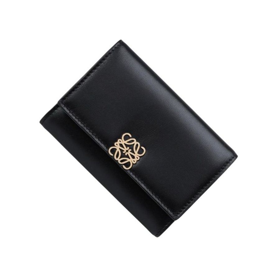 🎁母親節特價🎁Loewe Puffer Anagram 亮面納帕小牛皮錢包短夾 黑色《當季專櫃正售★全新商品 》-8