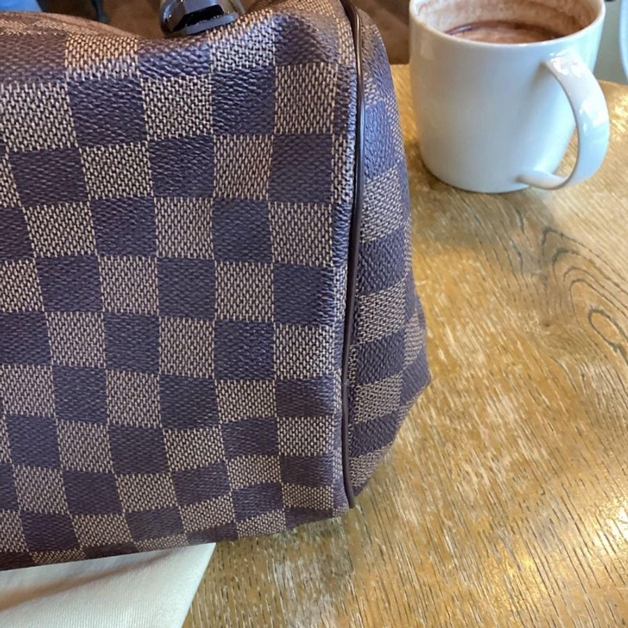 誠可小議。#Louis Vuitton Rivington GM : FL0111。#LV 棋盤格波士頓包。誠可小議^_^-8