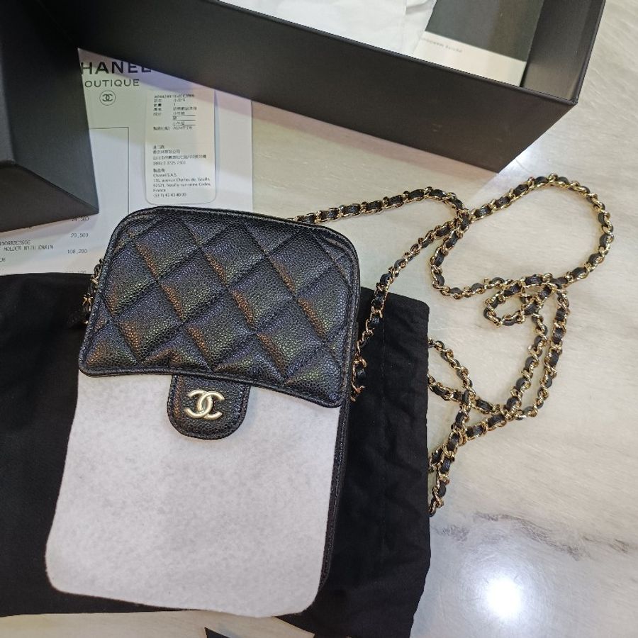 Chanel 25C 手機鏈條包  短夾大手機輕鬆放-1