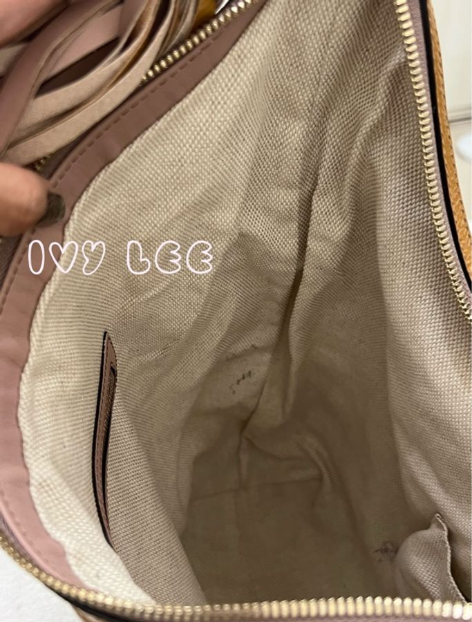 Gucci 漆皮 Soho 鏈條流蘇 326706 奶茶棕 咖啡 肩背包 手提包 二手精品-6