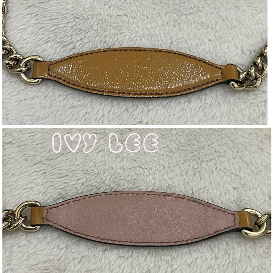 Gucci 漆皮 Soho 鏈條流蘇 326706 奶茶棕 咖啡 肩背包 手提包 二手精品-12