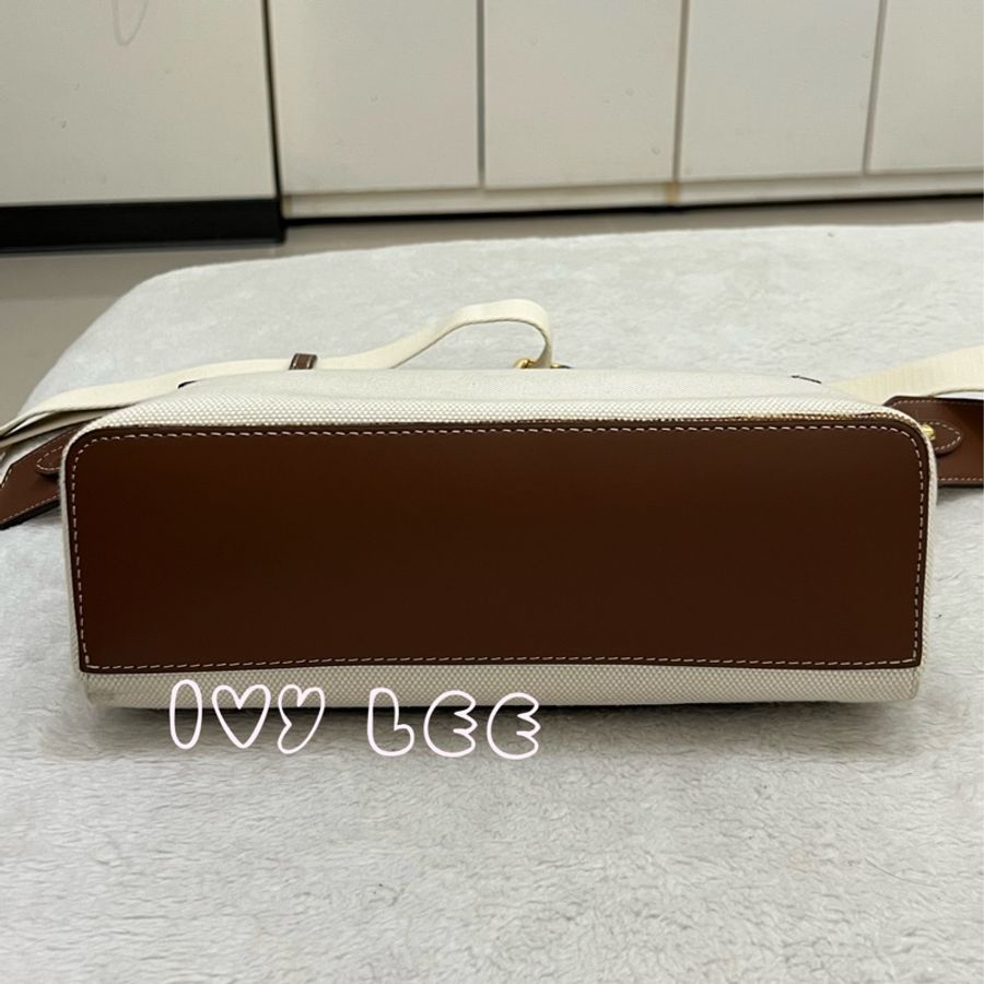 BURBERRY Horseferry 印花帆布翻蓋 8030249 米白 斜背包 肩背包 二手精品-2