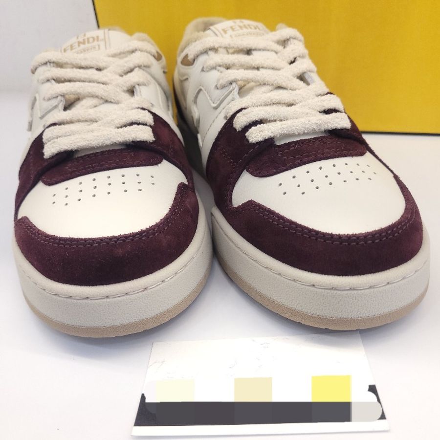 FENDI match 酒紅麂皮球鞋 休閒鞋 底筒鞋 男 7號 41號-1