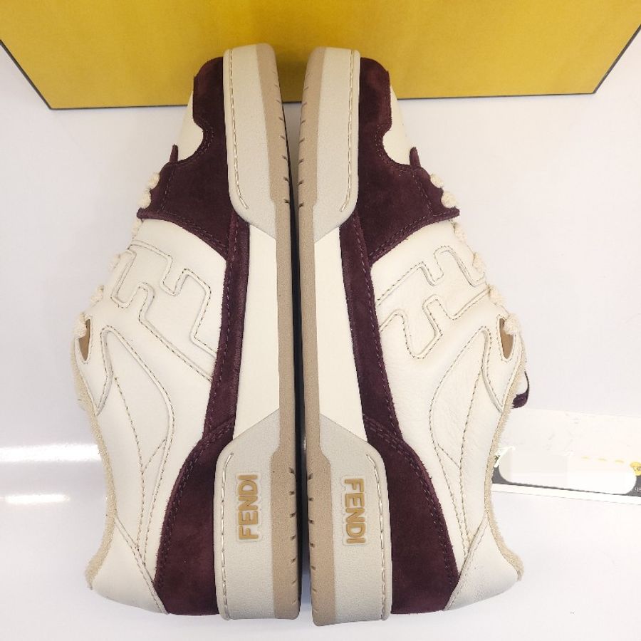 FENDI match 酒紅麂皮球鞋 休閒鞋 底筒鞋 男 7號 41號-5