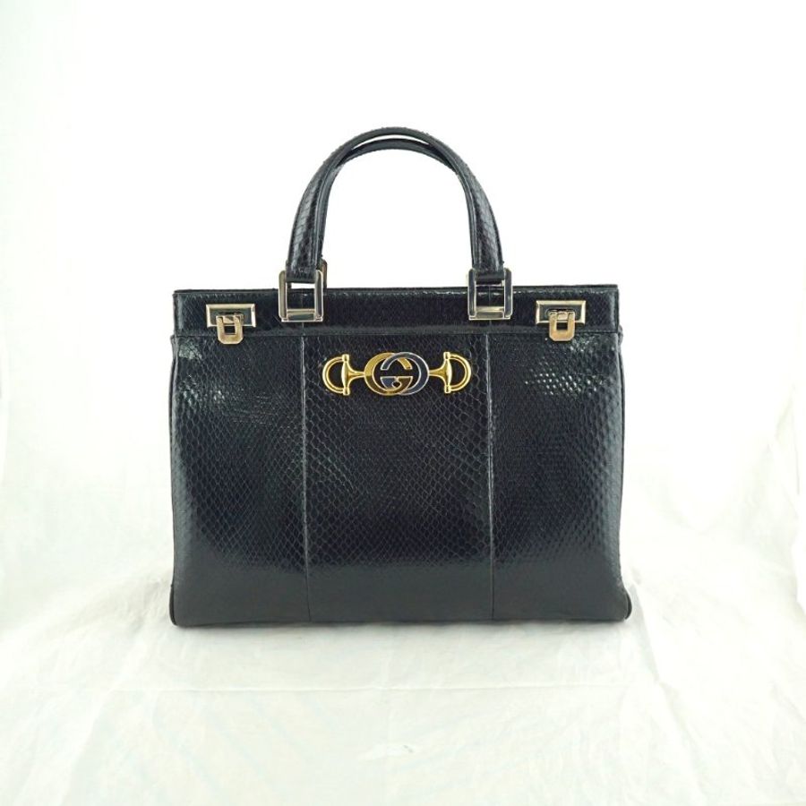 GUCCI Zumi 蛇皮中號手提包 斜背包 肩背包(附購證)-5