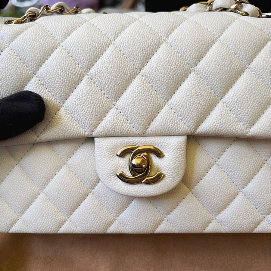 ► CHANEL CF23荔枝牛皮 金釦✨芯片款✨-3