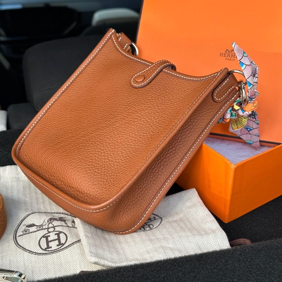 Hermes Mini Evelyn金棕色🤎97新音閒置🔥秋冬必備美拉德色系-4