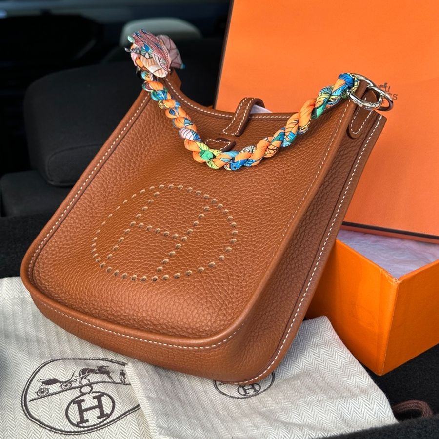 Hermes Mini Evelyn金棕色🤎97新音閒置🔥秋冬必備美拉德色系-5
