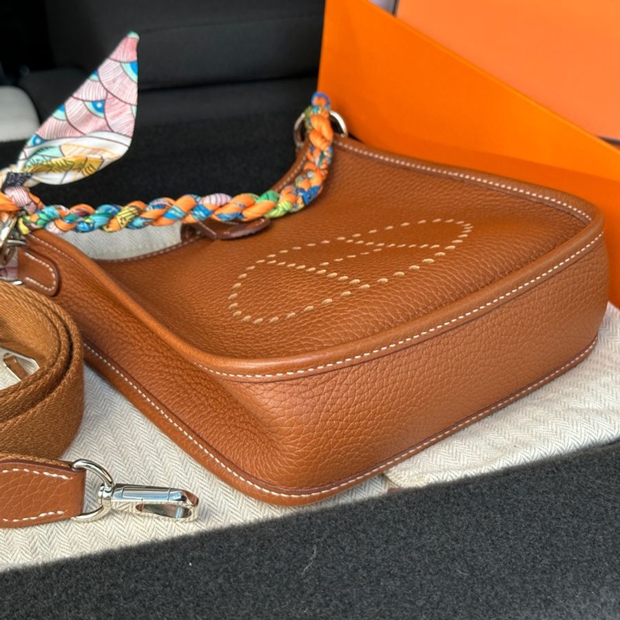 Hermes Mini Evelyn金棕色🤎97新音閒置🔥秋冬必備美拉德色系-6