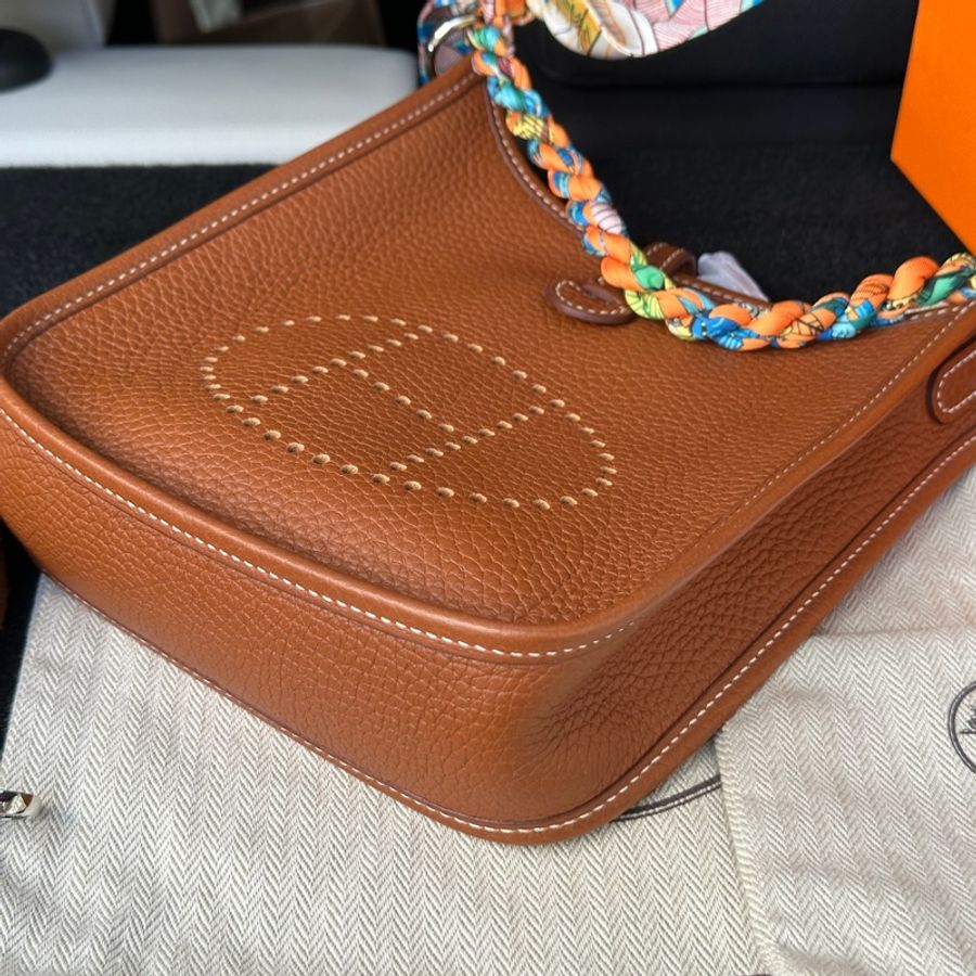 Hermes Mini Evelyn金棕色🤎97新音閒置🔥秋冬必備美拉德色系-7