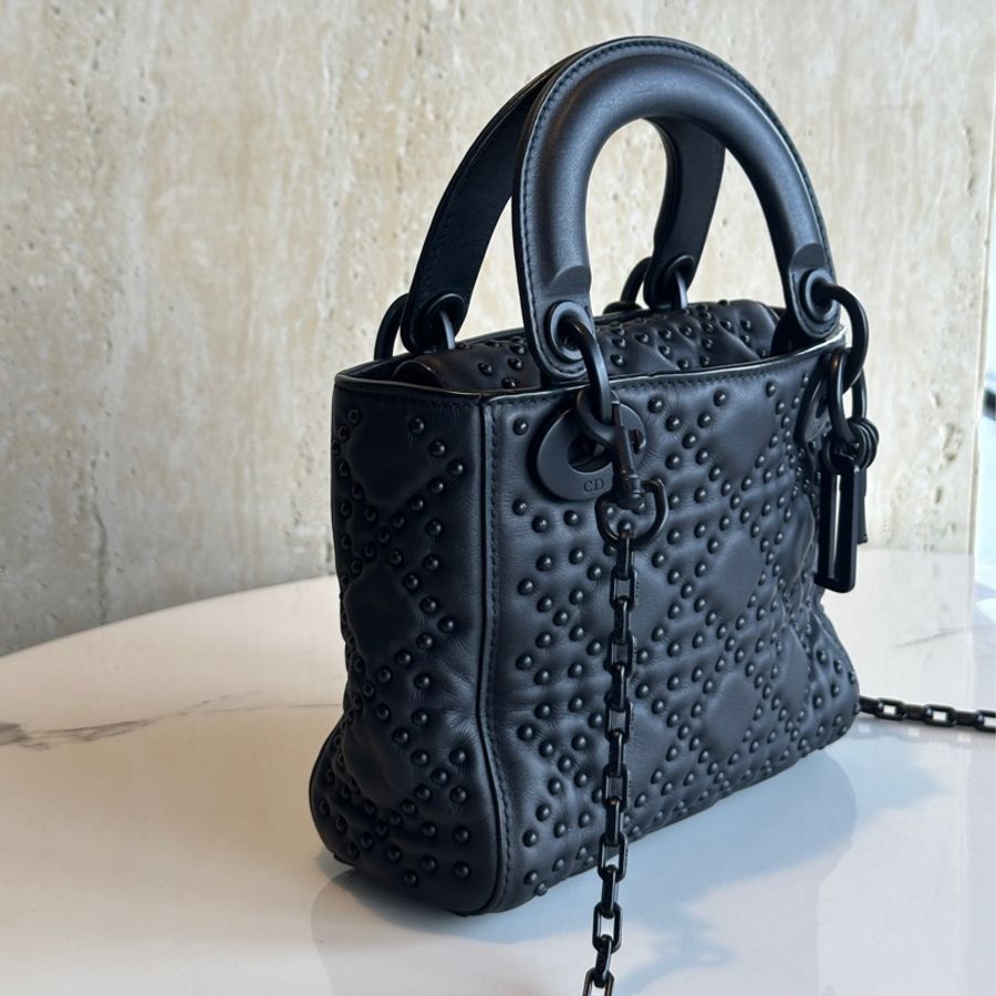 Dior So Black磨砂黑三格黛妃包🔥99新五金🈚️掉色🔥-1