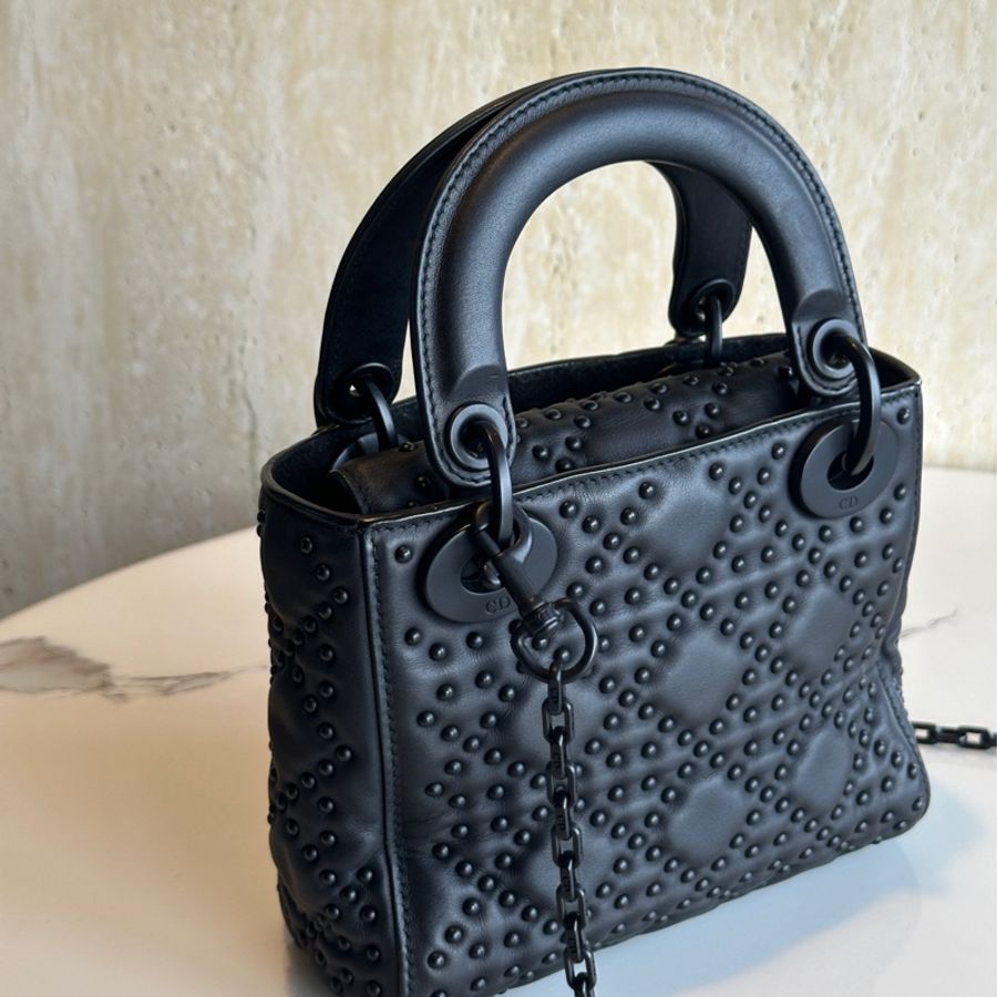 Dior So Black磨砂黑三格黛妃包🔥99新五金🈚️掉色🔥-7
