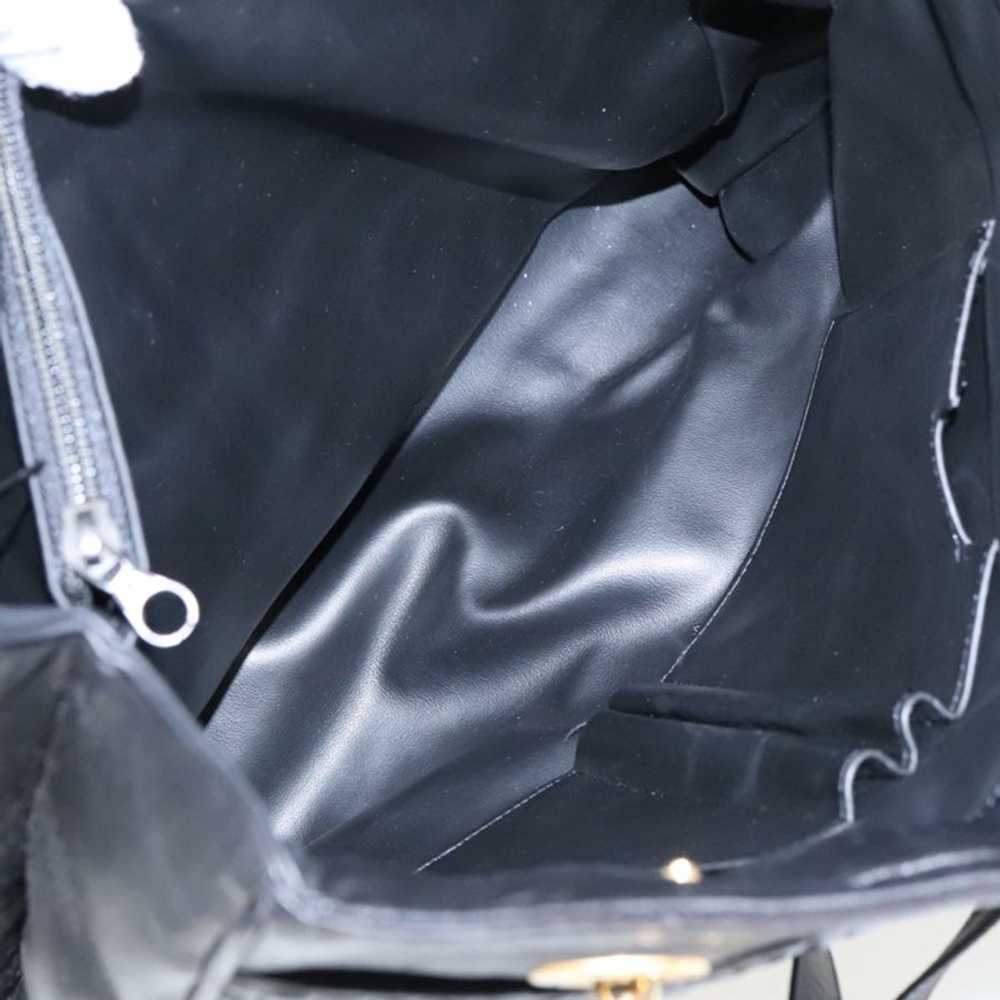 【日本直送】BALLY 鏈條單肩包 皮革 黑色 金色 Auth fm3969-20