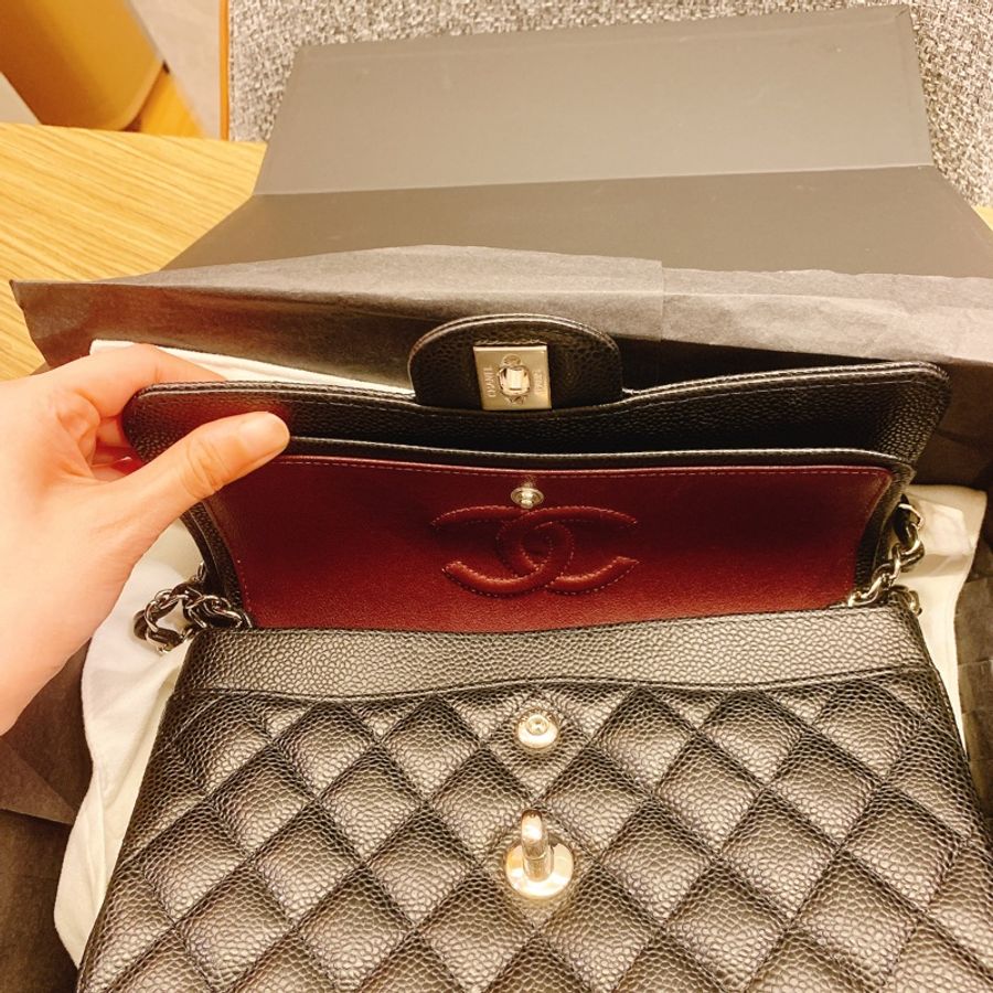 Chanel CF23 荔枝皮銀扣-7
