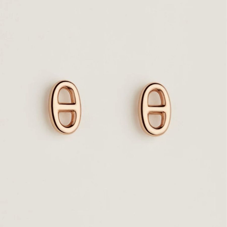 Hermès Farandole earrings, 豬鼻耳環very small model / 玫瑰金Rose Gold (brand new )-0