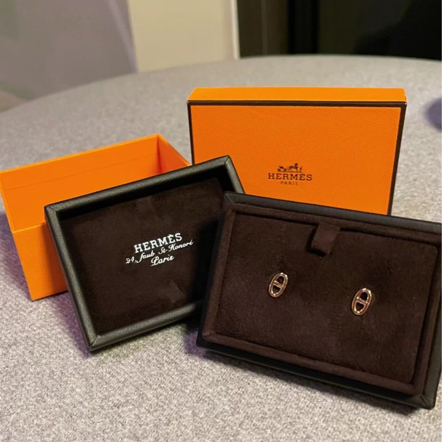 Hermès Farandole earrings, 豬鼻耳環very small model / 玫瑰金Rose Gold (brand new )-4