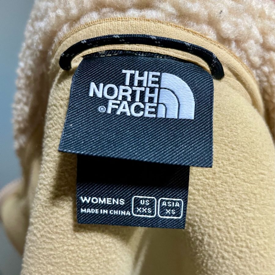 The North Face 北臉 仿羊毛觸感格紋拼接立領抓絨外套-7