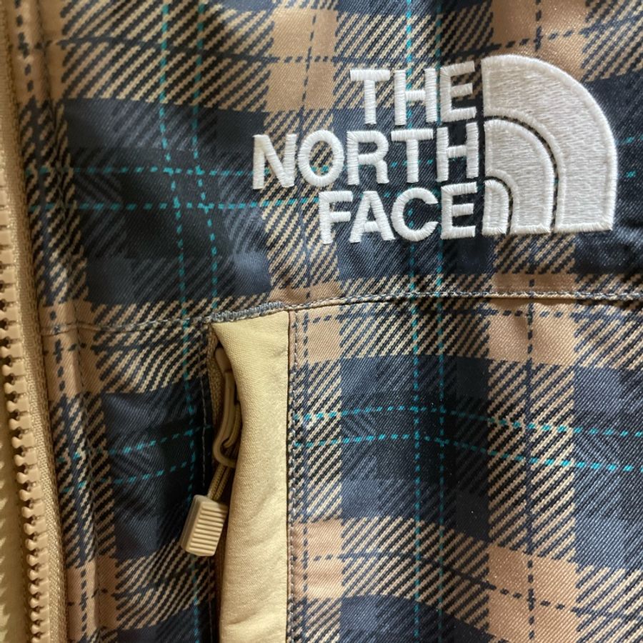 The North Face 北臉 仿羊毛觸感格紋拼接立領抓絨外套-14
