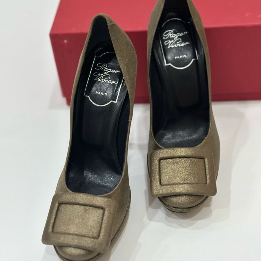 Roger VIVIER RV 咖啡色 跟鞋 高跟鞋-0