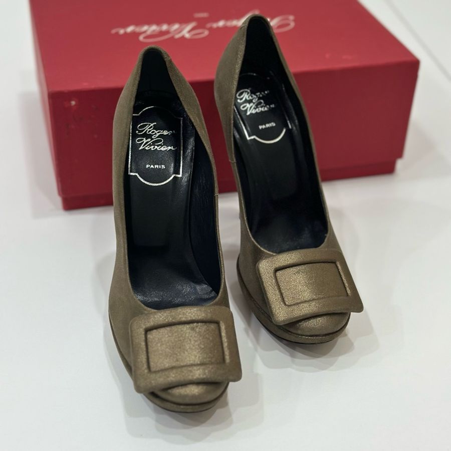 Roger VIVIER RV 咖啡色 跟鞋 高跟鞋-1