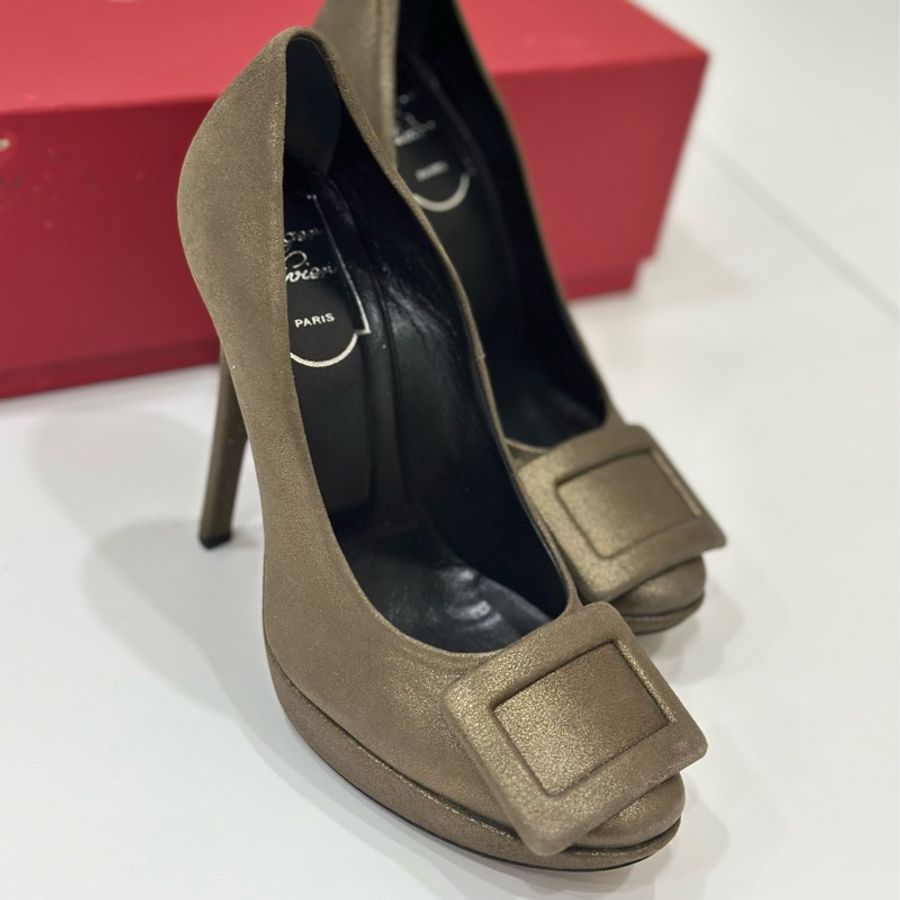 Roger VIVIER RV 咖啡色 跟鞋 高跟鞋-2
