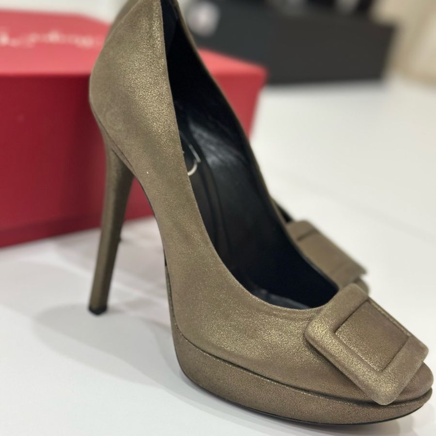 Roger VIVIER RV 咖啡色 跟鞋 高跟鞋-3