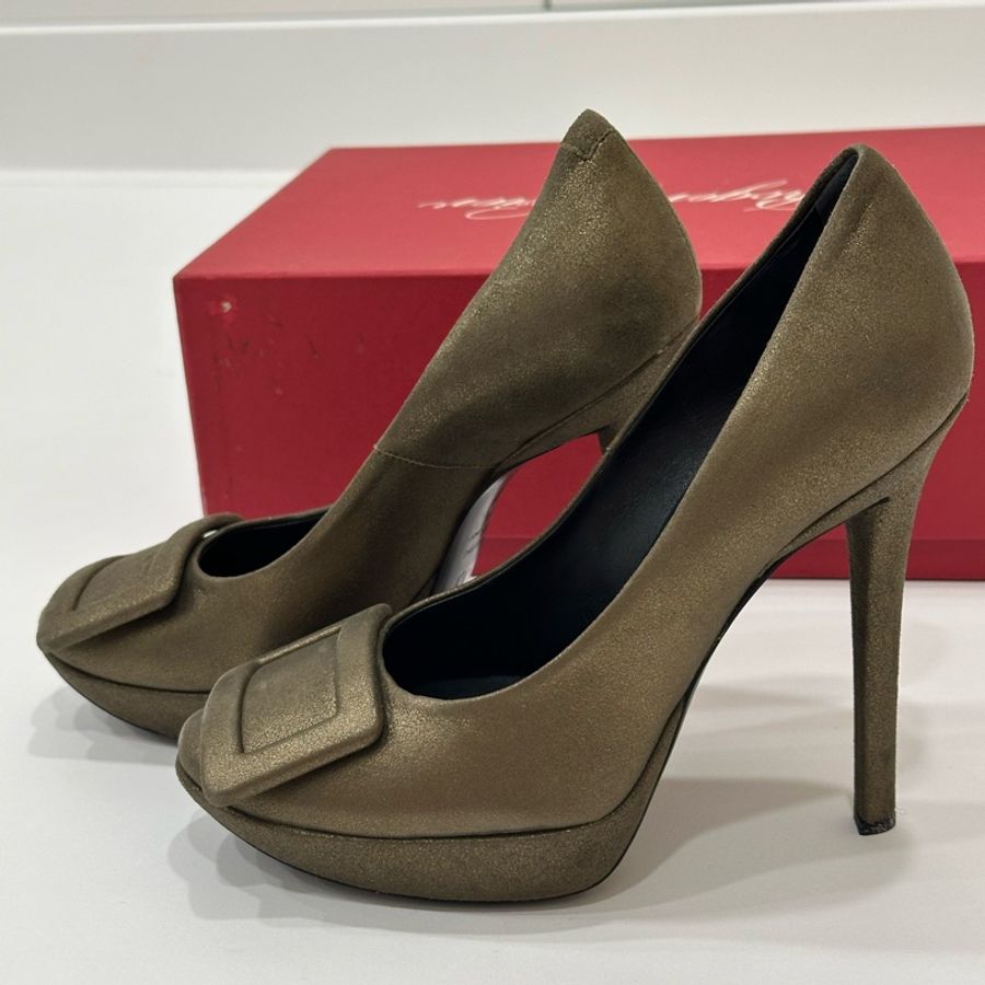Roger VIVIER RV 咖啡色 跟鞋 高跟鞋-5