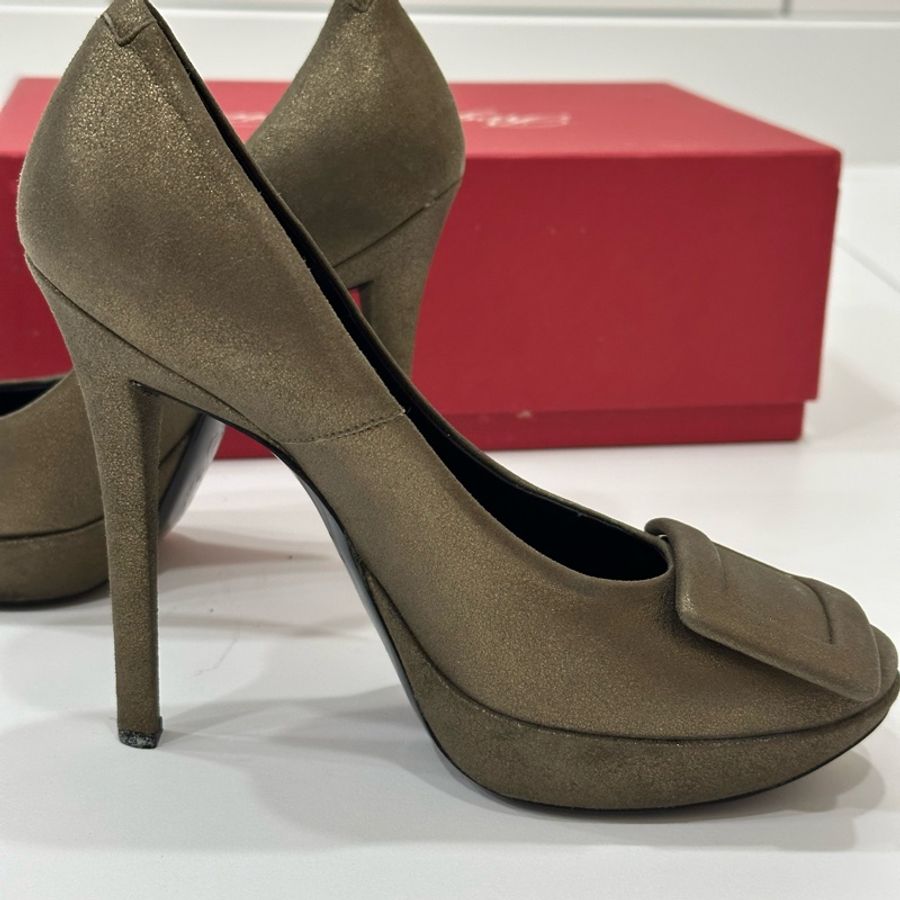 Roger VIVIER RV 咖啡色 跟鞋 高跟鞋-7