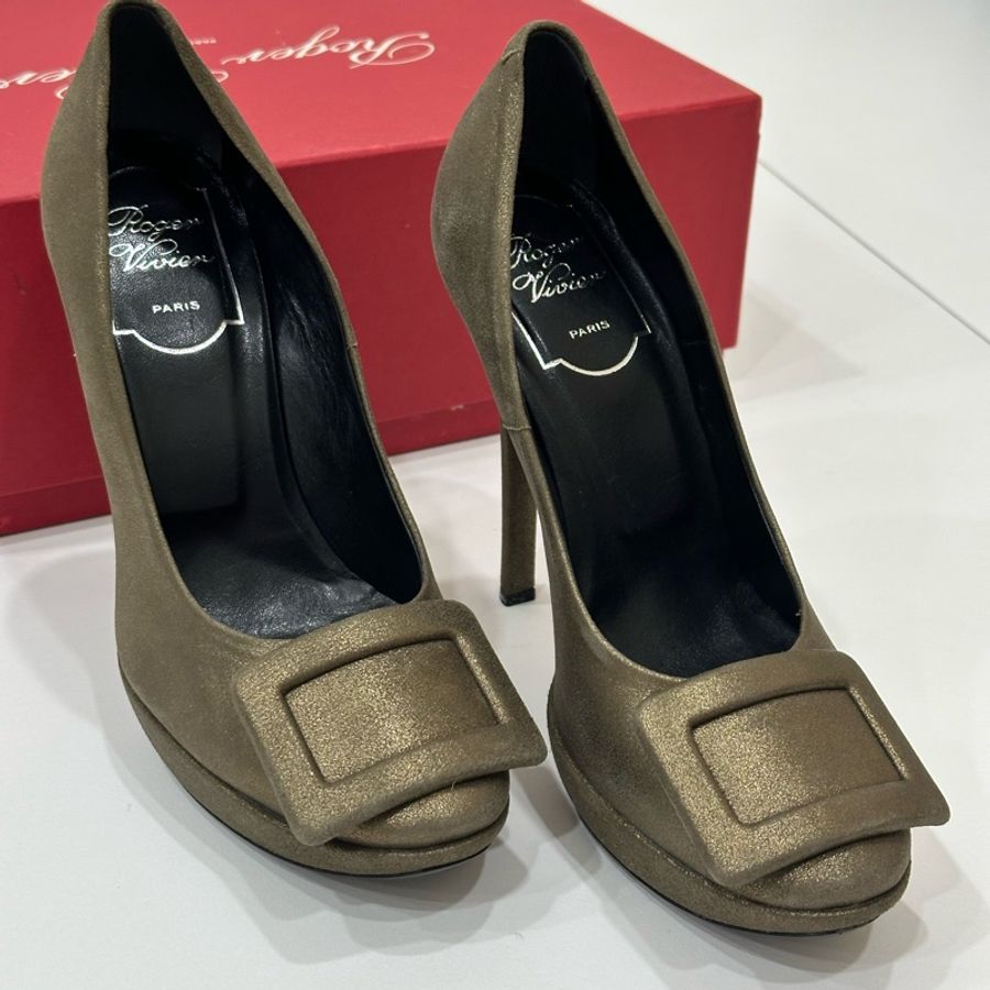 Roger VIVIER RV 咖啡色 跟鞋 高跟鞋-12