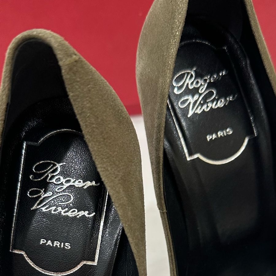 Roger VIVIER RV 咖啡色 跟鞋 高跟鞋-36