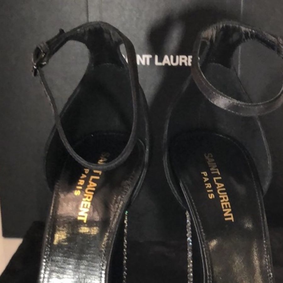 🔥🔥🔥 100% Authentic Saint Laurent施華洛世奇水晶跟鞋-12