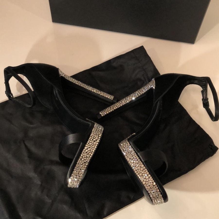 🔥🔥🔥 100% Authentic Saint Laurent施華洛世奇水晶跟鞋-18