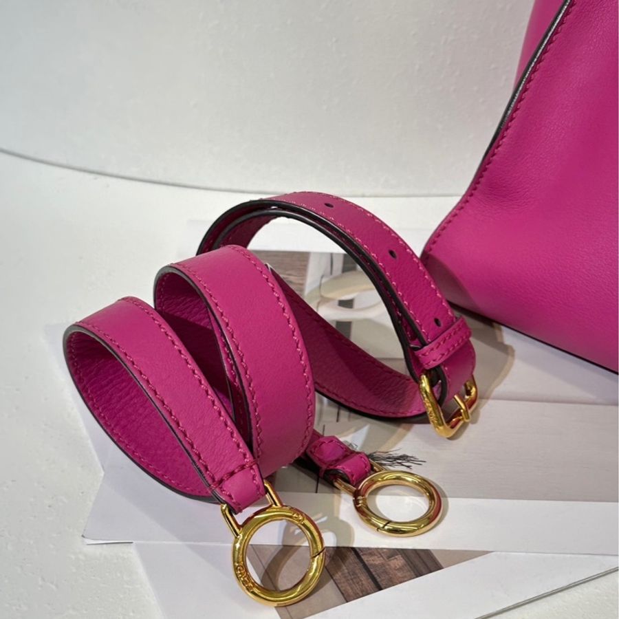 FENDI Peekaboo soft手提包 - 桃紫色-10