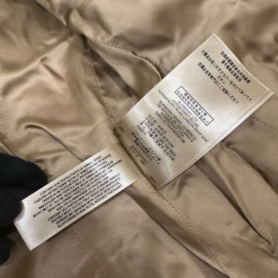 BURBERRY 經典 排釦 棕色 卡其色 羊毛大衣 風衣外套 大衣外套 大衣-23