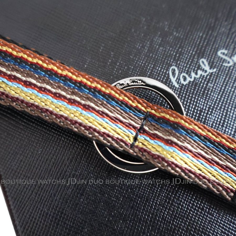 金鐸精品~2390 PAUL SMITH PS 保羅·史密斯 多彩條紋鑰匙圈 全新品-2