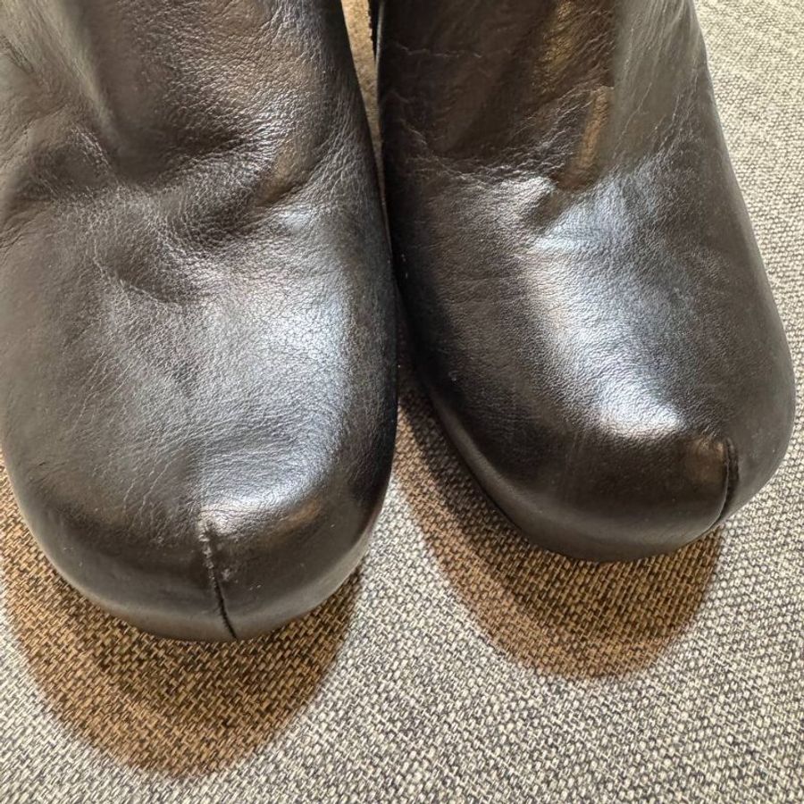 Rick Owens 黑色造型短靴 楔型鞋 歐碼36.5-7