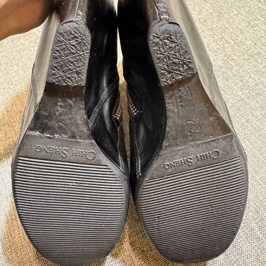 Rick Owens 黑色造型短靴 楔型鞋 歐碼36.5-8