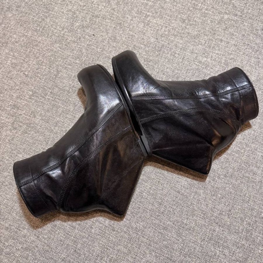 Rick Owens 黑色造型短靴 楔型鞋 歐碼36.5-11