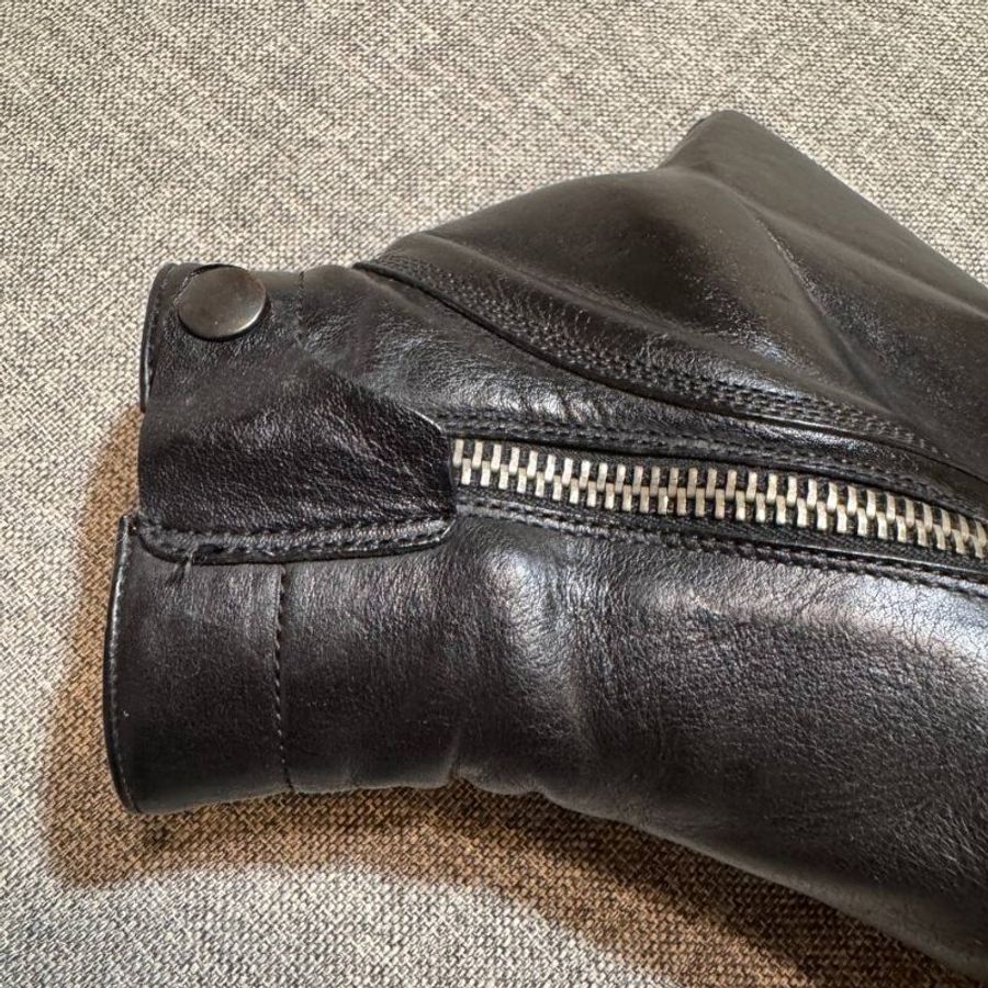 Rick Owens 黑色造型短靴 楔型鞋 歐碼36.5-13