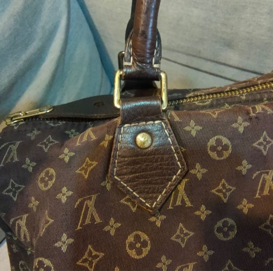 Louis Vuitton 路易威登LV SPEEDY 30 經典 老花 刺繡布 波士頓包 手提包 輕量包/二手精品/二手包-36