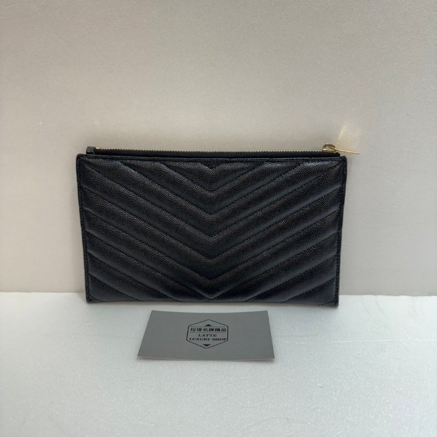 YSL 拉鍊長夾/手拿包 87成新(M-13)-1