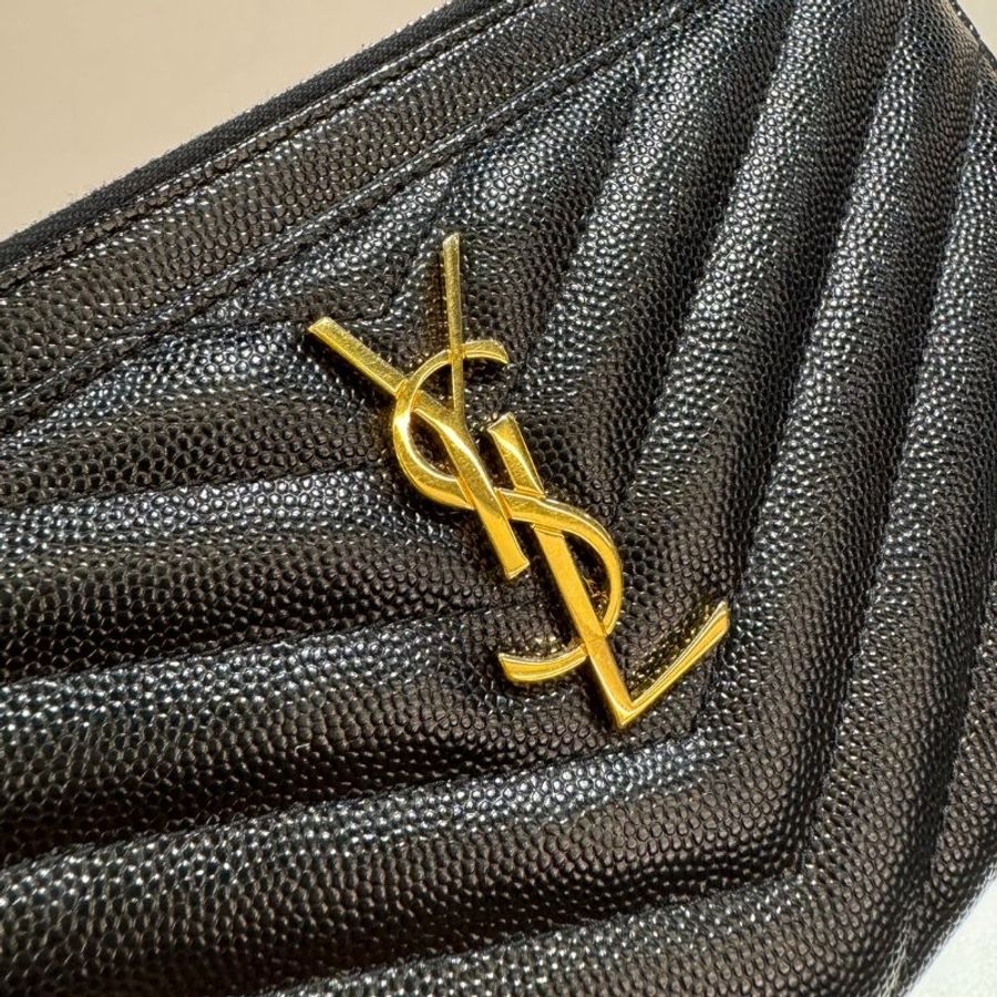 YSL 拉鍊長夾/手拿包 87成新(M-13)-4
