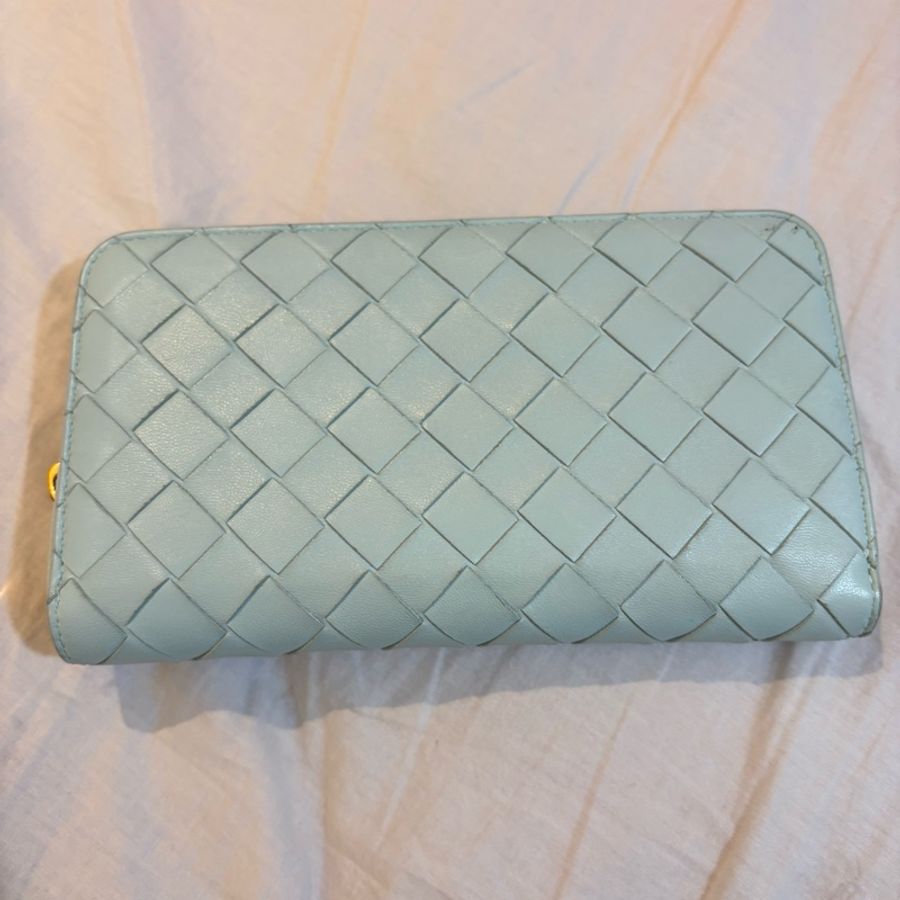 ［9.5新］正貨BV BOTTEGA VENETA 天藍色，長夾，NT14800-1