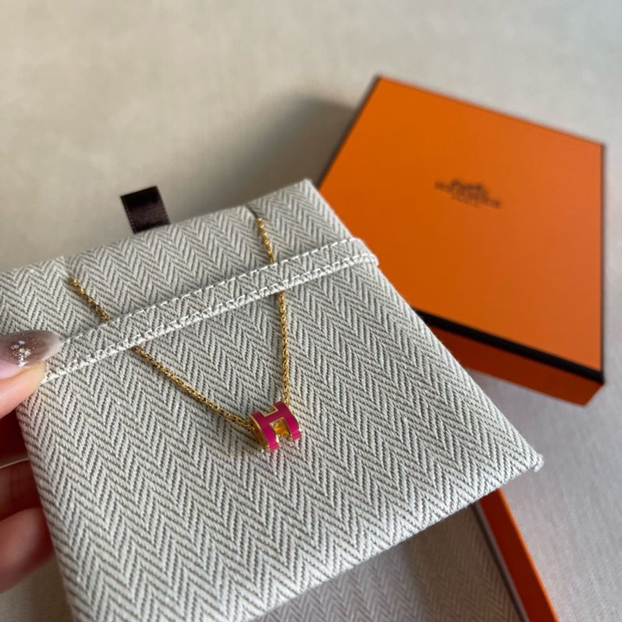 全新 現貨 🧡 Hermes Mini Pop H Necklace Rose Extreme x Rosegold 粉色玫瑰金 頸鏈 🎄🎁 聖誕禮物-2