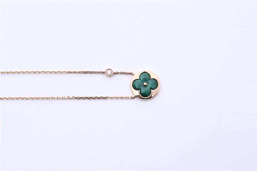 LOUIS VUITTON(路易威登) COLOR BLOSSOM BB 18K金 孔雀石單鑽 項鏈-1