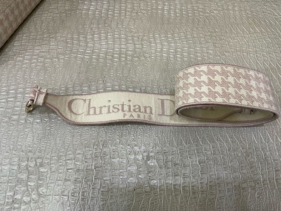 Dior 粉白刺繡千鳥格中碼Lday Dior-8